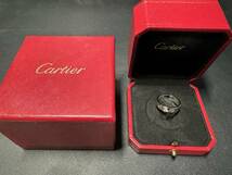 カルティエ Cartier LOVE ラブリング ウェディングリング サイズ58 (18号) プラチナ Pt950 メンズ 幅広 幅太 B4084900_画像1