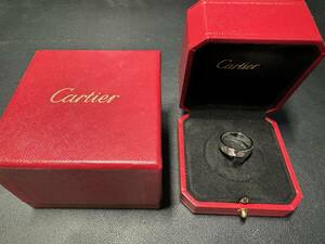 Cartier Cartier LOVE Rav ring wedding ring size 58 (18 number ) platinum Pt950 men's wide width width futoshi B4084900
