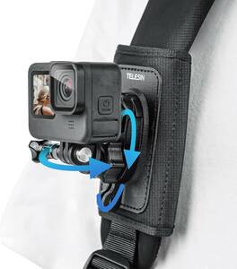 TELESIN クリップマウント Gopro用 アクセサリー ごーぷろ用 マウント リュックマウント バックパックマウント 360