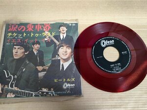 赤盤 ザ・ビートルズ 涙の乗車券 イエス・イット・イズ/THE BEATLES レコード/EP 歌詞カード付き オデオン/Odeon/7インチ/OR-1261/L33010