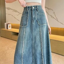 デニムスカート　 デニムロングスカート　 ロングスカート　新品　 スカート　大きいサイズ　5XL　6Lサイズ_画像6
