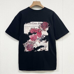 絶賛ヨーロッパ製※定価2万◆ブルガリア発※RISELIN 半袖Tシャツ コットン100％ 柔らかい 吸汗速乾 バラ イラスト スウェット 男女兼用夏 Mの画像1