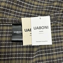 定番EU製＆定価4万◆UABONI*Paris*長袖シャツ*ユアボニ*パリ発◆上品 洗練 耐久 チェック柄 トレンド ライトアウター デイリー 春夏 L_画像10