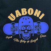 高級EU製＆定価2万◆UABONI*Paris*半袖Tシャツ*ユアボニ*パリ発◆コットン100％ 吸汗 ソフト 快適 遊び心 アメカジ ストリート 街着 M_画像3