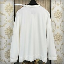 ★★超人気EU製＆定価5万◆UABONI*Paris*トレーナー*ユアボニ*パリ発◆豪華シルク/コットン混 長袖 シンプル 英字柄 トレンド 日常着 M/46_画像2