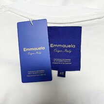 上級・半袖Tシャツ 定価2万◆Emmauela・イタリア・ミラノ発◆上品 吸汗 快適 ロボット 遊び心 手描き風 トップス カジュアル M/46サイズ_画像8