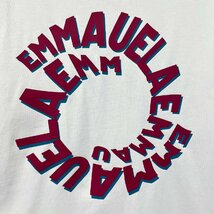 人気・半袖Ｔシャツ 定価2万◆Emmauela・イタリア・ミラノ発◆綿100％ 通気 吸湿 耐久 上品 ロゴ 英字 カットソー スウェット 絶賛 春夏 L_画像6