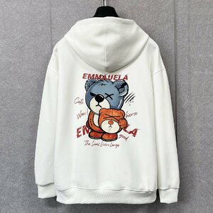  piece .* Parker regular price 4 ten thousand *Emmauela* Italy * milano departure * cotton 100% comfortable bear pretty sport sweat sweatshirt M/46 size 