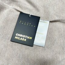 定価4万★christian milada・ミラノ発・トレーナー★上級 ウール混 薄手 通気 快適 ソフト ニット トップス 総柄 レトロ レディース XL/40_画像9