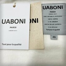 ★★逸品EU製＆定価5万◆UABONI*Paris*トレーナー*ユアボニ*パリ発◆米国産コットン 裏起毛 ソフト お洒落 切替 ベーシック レジャー 2XL_画像9