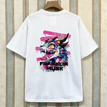 絶賛 定価2万 FRANKLIN MUSK・アメリカ・ニューヨーク発 半袖Tシャツ コットン100％ 快適 個性 ストリート スウェット カットソー 夏 3_画像1