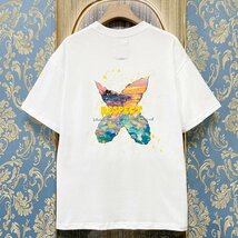 定価2万★christian milada・ミラノ発・半袖Tシャツ★コットン100% 薄手 快適 イラスト トレンド リラックス カットソー 日常 XL/50サイズ_画像1