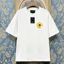 定価2万★christian milada・ミラノ発・半袖Tシャツ★人気 ナチュラル ゆったり 快適 スウェット デイジー柄 可愛い 定番 男女兼用 夏 M_画像2