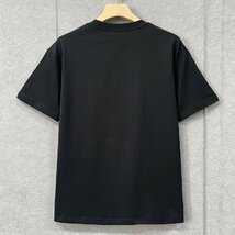 高級・半袖Tシャツ 定価2万◆Emmauela・イタリア・ミラノ発◆コットン 上品 通気 個性 キラキラ ラインストーン カットソー 男女兼用 夏2XL_画像2