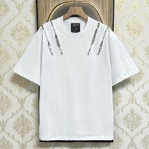 新作EU製＆定価2万◆UABONI*Paris*半袖Tシャツ*ユアボニ*パリ発◆上質 快適 速乾 ゆったり 無地 ファスナーデザイン 個性 ストリート L/48_画像1