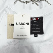 人気EU製＆定価2万◆UABONI*Paris*半袖Tシャツ*ユアボニ*パリ発◆個性 快適 ソフト チェーン付き ゴス スウェット ストリート 男女兼用 M_画像9