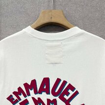 人気・半袖Ｔシャツ 定価2万◆Emmauela・イタリア・ミラノ発◆綿100％ 通気 吸湿 耐久 上品 ロゴ 英字 カットソー スウェット 絶賛 春夏2XL_画像4