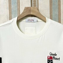 上級 定価2万 FRANKLIN MUSK・アメリカ・ニューヨーク発 半袖Tシャツ 通気 ソフト 快適 イラスト 別布 刺 個性 スウェット 夏 サイズ3_画像4
