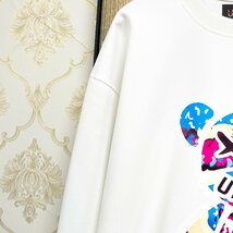 高級EU製＆定価4万◆UABONI*Paris*トレーナー*ユアボニ*パリ発◆上品 個性 吸湿 クマ カラフル 長袖 カットソー ユニセックス 2XL/52サイズ_画像5