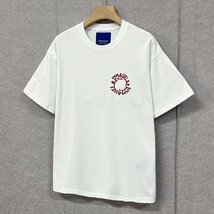 人気・半袖Ｔシャツ 定価2万◆Emmauela・イタリア・ミラノ発◆綿100％ 通気 吸湿 耐久 上品 ロゴ 英字 カットソー スウェット 絶賛 春夏 L_画像8