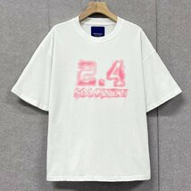 人気・半袖Tシャツ 定価2万◆Emmauela・イタリア・ミラノ発◆コットン100％ 高級 通気 快適 スウェット カップル ユニセックス XL/50サイズ_画像1