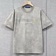 高級・半袖Tシャツ 定価2万◆Emmauela・イタリア・ミラノ発◆上品 通気 個性 オシャレ ウオッシュ加工 キラキラ トップス ストリート日常52_画像1