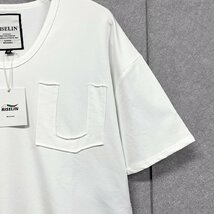 高級ヨーロッパ製※定価2万◆ブルガリア発※RISELIN 半袖Tシャツ コットン100％ ソフト 薄手 無地 別布 スウェット ベーシック デイリー XL_画像6