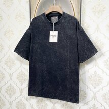 絶賛EU製＆定価2万◆UABONI*Paris*半袖Tシャツ*ユアボニ*パリ発◆上級 薄手 快適 ヴィンテージ加工 カットソー ゆったり 夏 メンズ M/46_画像8