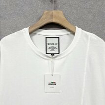 高級ヨーロッパ製※定価2万◆ブルガリア発※RISELIN 半袖Tシャツ 快適 薄手 無地 洗練 オシャレ カットソー プルオーバー ユニセックス M_画像3