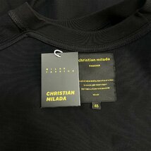 定価2万★christian milada・ミラノ発・半袖Tシャツ★上質 綿100％ 薄手 通気吸汗 個性 ハート柄 ロゴ オシャレ カジュアル 普段着 M/46_画像8