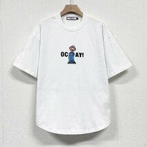 絶賛ヨーロッパ製※定価2万◆ブルガリア発※RISELIN 半袖Tシャツ 上品 綿100％ 通気 快適 個性 ピエロ 遊び心 アメカジ カットソー 2XL/52_画像2