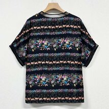 人気ヨーロッパ製※定価3万◆ブルガリア発※RISELIN 半袖Tシャツ 高級シルク/綿混 通気 速乾 薄手 花柄 カットソー キレイめ レディース L_画像2