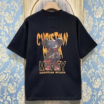 定価2万★christian milada・ミラノ発・半袖Tシャツ★上品 通気 快適 ゆったり おしゃれ 個性 スウェット ストリート ユニセックス 夏服 M_画像1