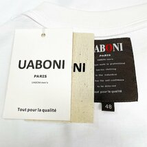 定番EU製＆定価2万◆UABONI*Paris*半袖Tシャツ*ユアボニ*パリ発◆上質コットン 個性 ゆったり 油絵 英字 シンプル おしゃれ XL/50サイズ_画像8