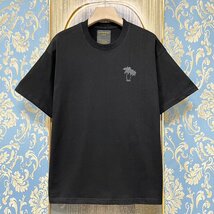 定価2万★christian milada・ミラノ発・半袖Tシャツ★コットン100％ 高級 薄手 快適 おしゃれ 丈夫 カジュアル リゾート 旅行 春夏 M/46_画像2