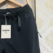 人気EU製＆定価5万◆UABONI*Paris*スウェットパンツ*ユアボニ*パリ発◆高級 速乾 薄手 ゆったり マグネットバックルベルト ボトムス 夏 2XL_画像5