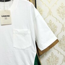 新作EU製＆定価2万◆UABONI*Paris*半袖Tシャツ*ユアボニ*パリ発◆快適 吸汗 速乾 異素材 切替 カットソー スウェット 個性 リラックス 2XL_画像5