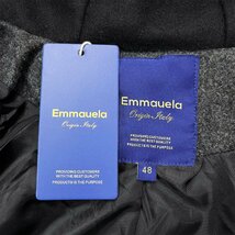 個性・ジャケット 定価6万◆Emmauela・イタリア・ミラノ発◆カシミヤ100% 暖かい 快適 切替 パーカー 個性 日常着 アウター L/48サイズ_画像8