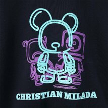 定価4万★christian milada・ミラノ発・トレーナー★コットン100％ 快適 個性 クマ・ロボット柄 オシャレ スウェット カットソー 2XL/52_画像5