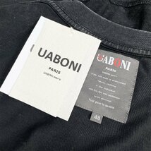 絶賛EU製＆定価2万◆UABONI*Paris*半袖Tシャツ*ユアボニ*パリ発◆上級 薄手 快適 ヴィンテージ加工 カットソー ゆったり 夏 メンズ XL/50_画像9