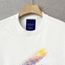 絶賛・半袖Tシャツ 定価2万◆Emmauela・イタリア・ミラノ発◆綿100％ 上質 吸汗速乾 個性 夕焼け スウェット レジャー リゾート 夏服 XL/50_画像3