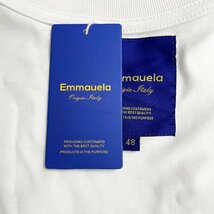 新作・半袖Tシャツ 定価2万◆Emmauela・イタリア・ミラノ発◆コットン100％ 速乾 吸汗 薄手 バラ ロゴ カットソー 定番 男女兼用 L/48サイ_画像8