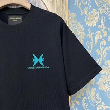 定価2万★christian milada・ミラノ発・半袖Tシャツ★綿100％ 高級 吸汗 通気 個性 魚座柄 トップス カットソー 男女兼用 夏服 2XL/52_画像6