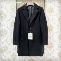 枚数限定EU製＆定価7万◆UABONI*Paris*テーラードジャケット*ユアボニ*パリ発◆高品質カシミヤ 防寒防風 快適 洗練 ブレザー ビジネス L/48_画像1