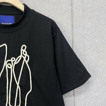 個性・半袖Tシャツ 定価2万◆Emmauela・イタリア・ミラノ発◆上品 ソフト 吸汗 オシャレ ロープ刺繍 トップス スウェット ユニーク XL/50_画像7