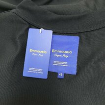 個性・半袖Tシャツ 定価2万◆Emmauela・イタリア・ミラノ発◆上品 ソフト 吸汗 オシャレ ロープ刺繍 トップス スウェット ユニーク XL/50_画像10