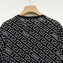 個性ヨーロッパ製※定価2万◆ブルガリア発※RISELIN 半袖Tシャツ コットン混 ソフト 快適 通気 涼しい 幾何柄 透かし編み オシャレ L/48_画像4