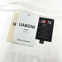 個性EU製＆定価2万◆UABONI*Paris*半袖Tシャツ*ユアボニ*パリ発◆コットン100％ 人気 通気 吸汗 遊び心 カットソー ストリート 夏 M/46_画像10