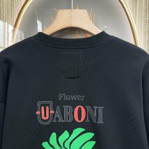 個性EU製＆定価4万◆UABONI*Paris*トレーナー*ユアボニ*パリ発◆上品 お洒落 シンプル フラワー スウェット プルオーバー 春 日常 XL/50_画像5