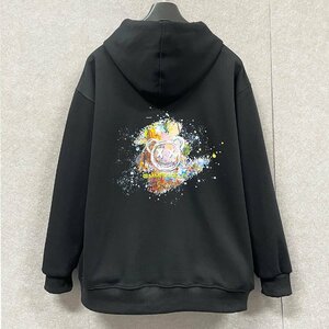  piece .* Parker regular price 4 ten thousand *Emmauela* Italy * milano departure * cotton 100% on goods soft bear colorful scribbling manner tops sweat L/48